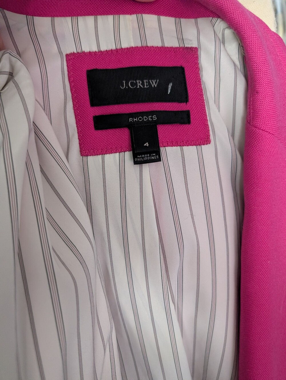 J. Crew Women's Magenta Tailored Blazer Rhodes SEE DESCRIPTION - Picture 4 of 8